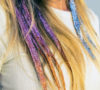 Rainbow glitter hair